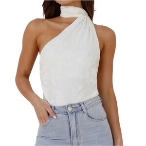 Hello Molly Floral Bodysuit Cream